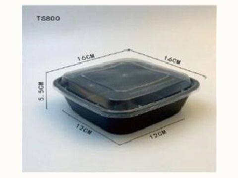 Round microwavable container with lid, 1,250 ml