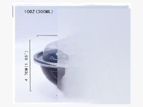 Square microwavable food box, 500 ml