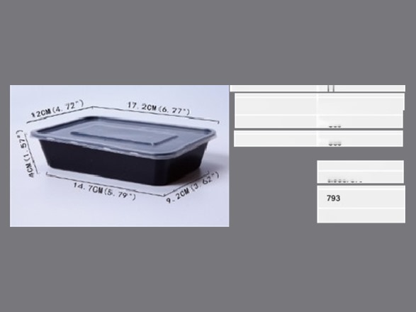 Flat transparent PP cover for 500 ml round containers