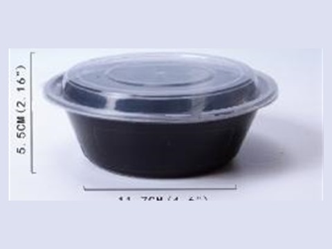 Two-compartment transparent food container