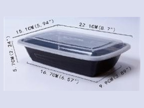 Three-compartment transparent food container