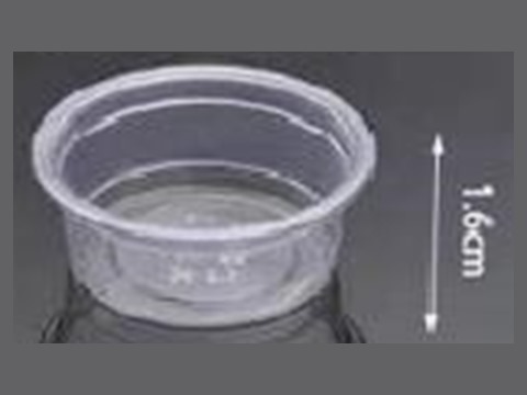 Clear 50 ml sauce cup with snap lid