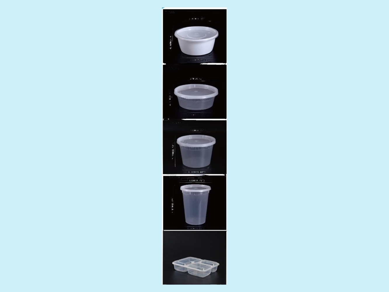 Translucent PP lid, 185 mm