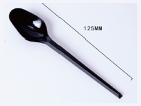 Transparent disposable PS spork, 115 mm