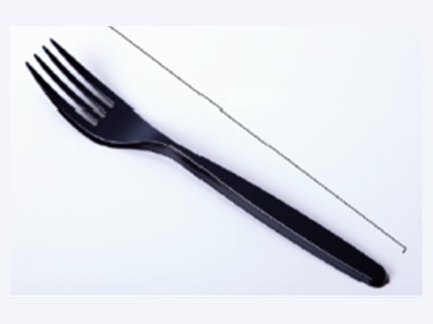 Transparent disposable PS spoon, 180 mm