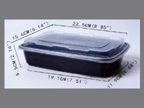 Round microwavable container, 500 ml
